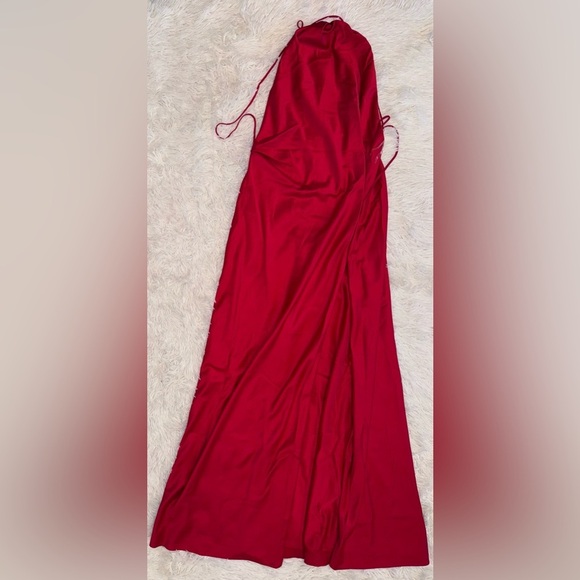 NWOT HOUSE OF CB Zanab Red Thigh Slit Open Back Maxi Dress sz XS - Picture 6 of 10